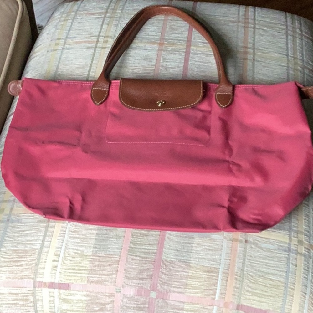 Longchamp Le Pliage Shopping bag/tote, pink, model depose, 18.5”x 12” x 7.5”